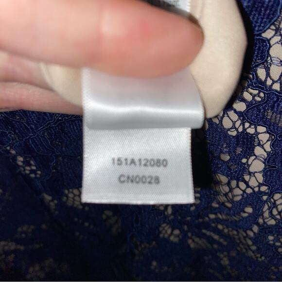 NEW Aidan Mattox Blue Lace Deep V Bodycon Cocktail Evening Party Dress sz 2 NWT - Picture 12 of 14